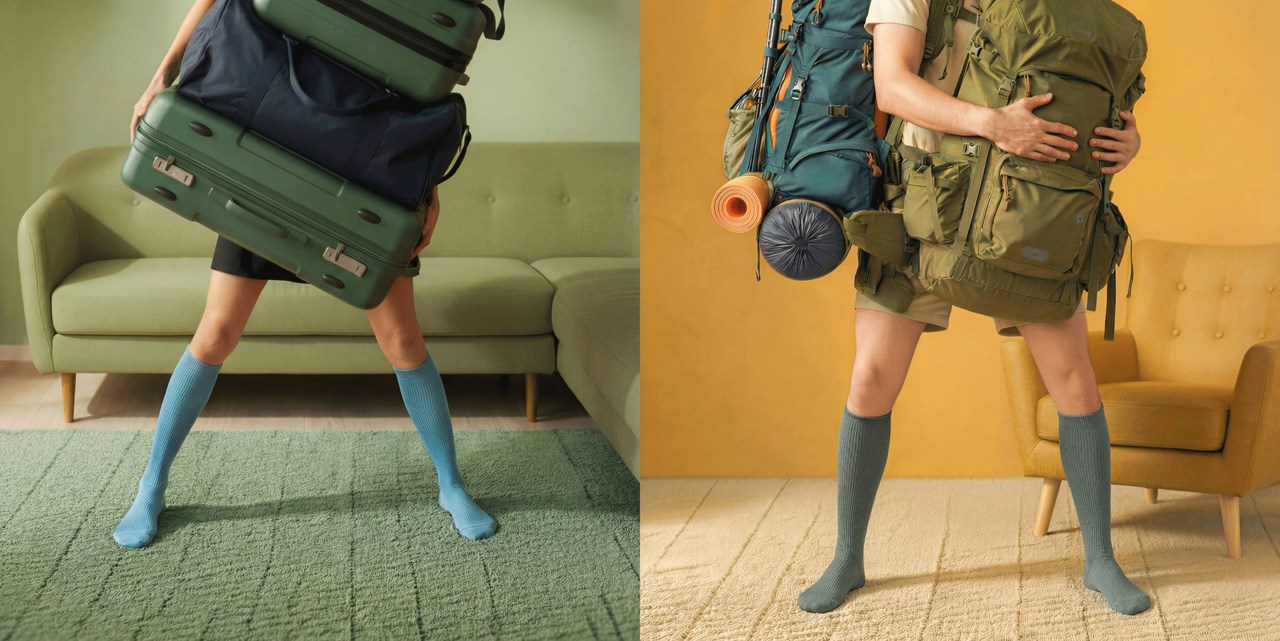 Lighten your trip. Start with your legs.
