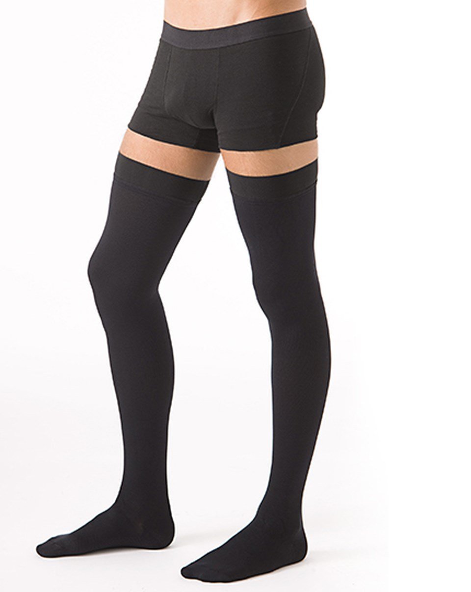 Bas de contention microfibre noir homme