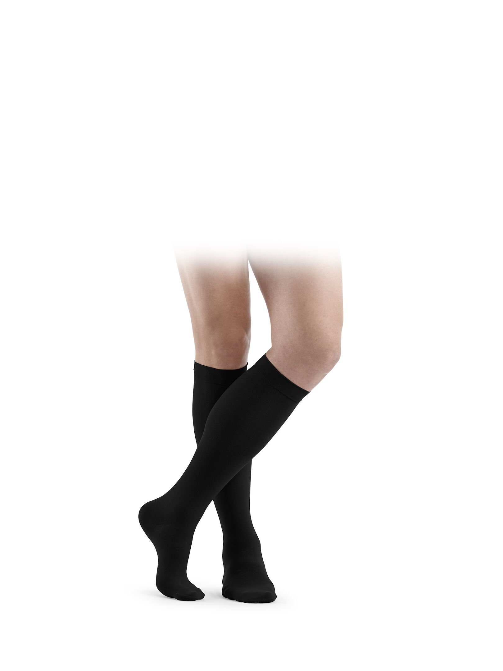 sigvaris Essential 着圧ソックス S ブラック Sigvaris Women's Essential Cotton Calf Compression Socks